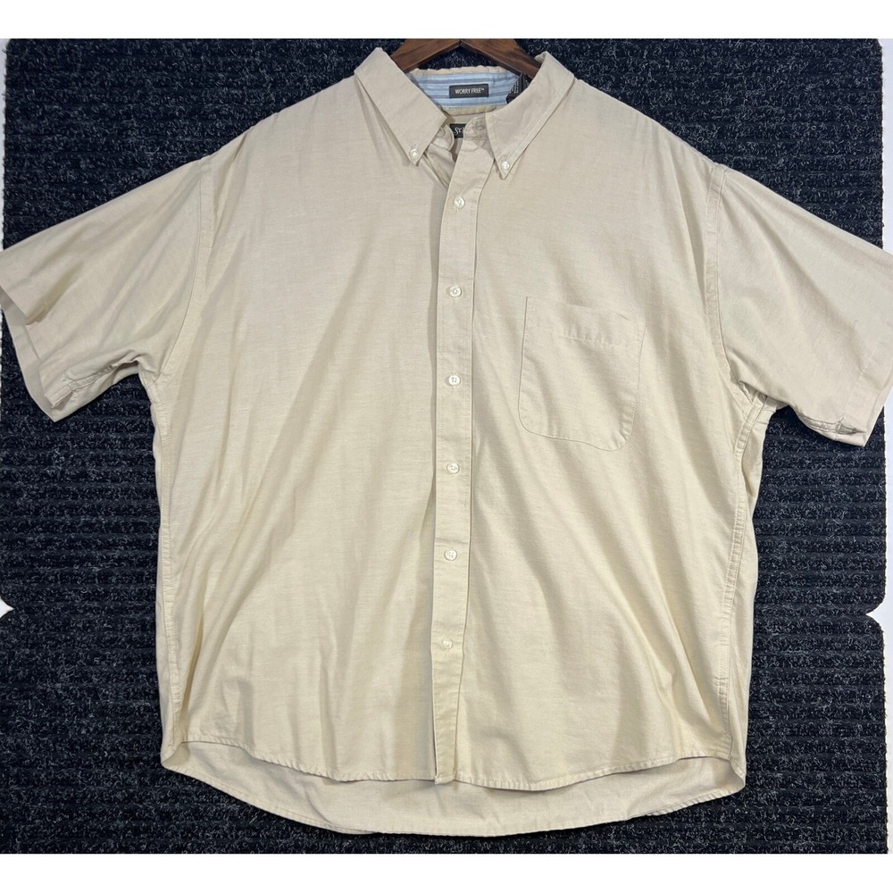 Vintage St. John's Bay Worry Free‎ Short Sleeve Button Up - XL